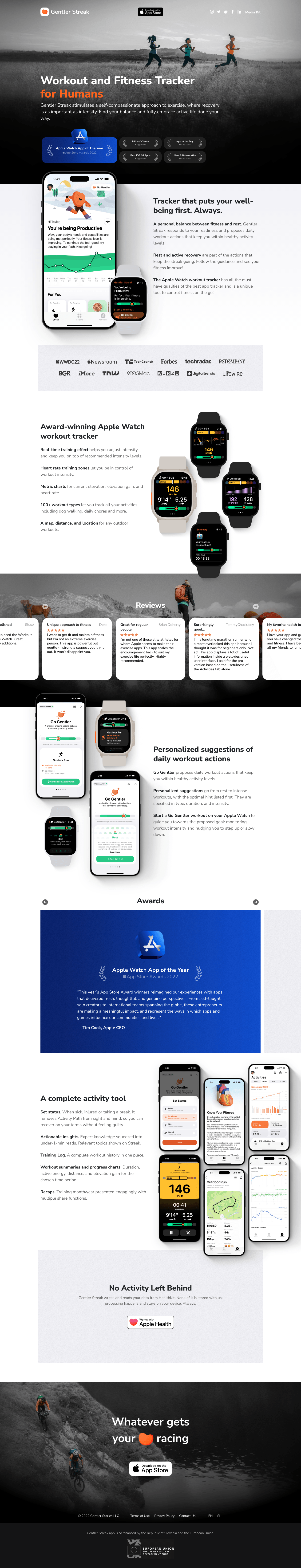 Full page screenshot of https://gentler.app/ landing page.