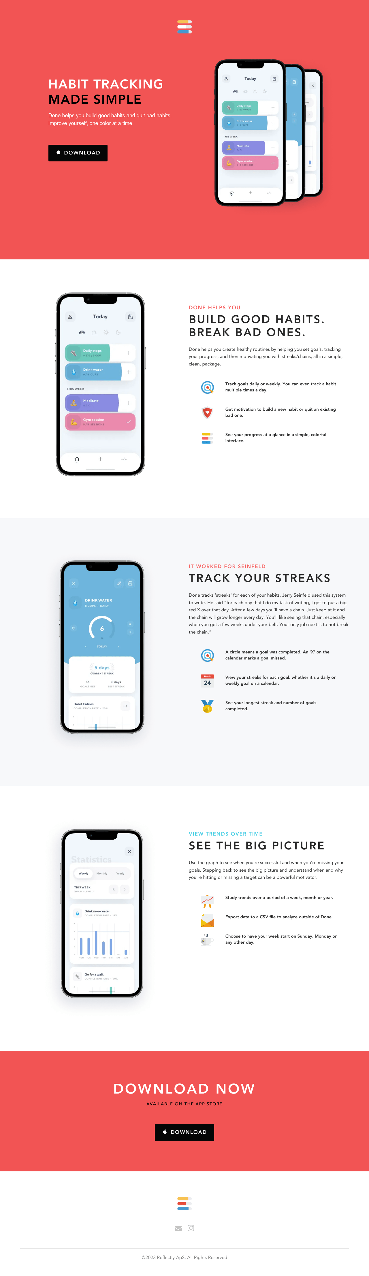 Full page screenshot of https://thedoneapp.com/ landing page.